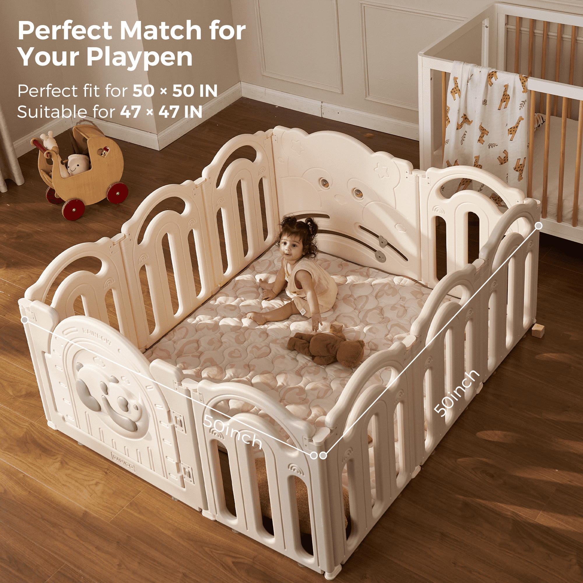 Baby Portable Playmat - Leopard Brown