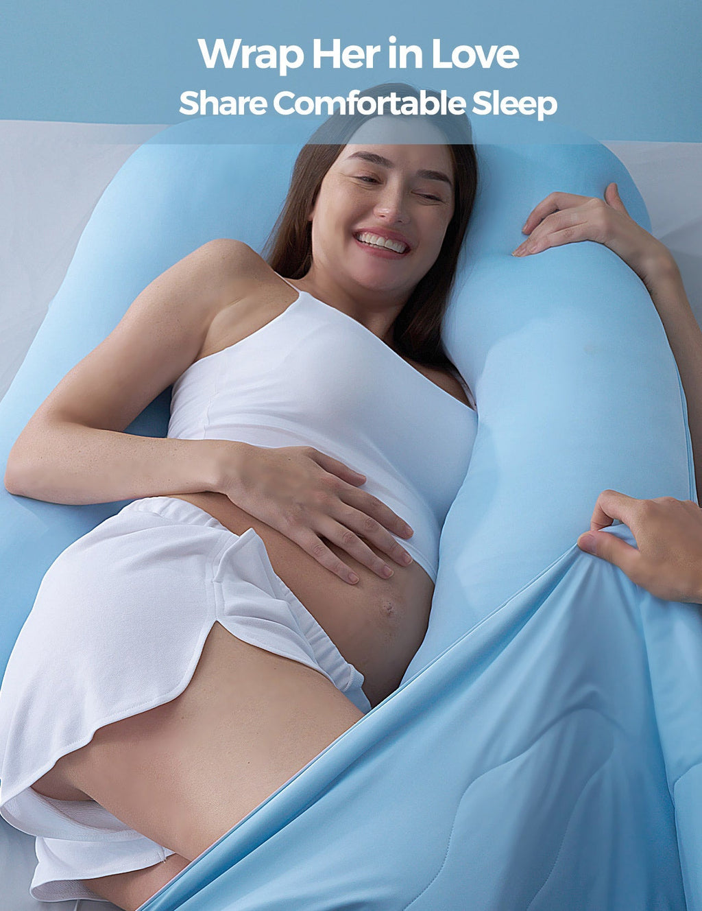 Momcozy Cooling Comfort Pregnancy Pillow