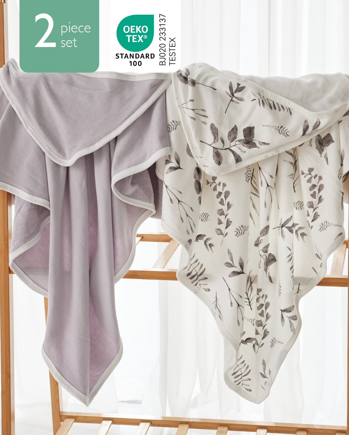 Baby Hooded Towel for Newborn Shower - 2-Pack